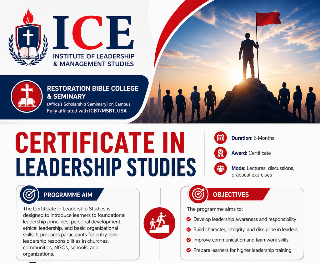 ICE INSTITUTE OF LEADERSHIP & MANAGEMENT STUDIES